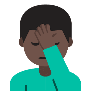 Man facepalming