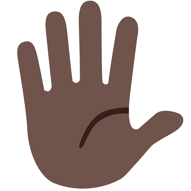 Hand with fingers splayed - Free vector emoji on creazilla.com