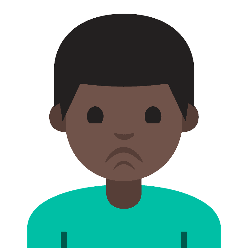 Man pouting