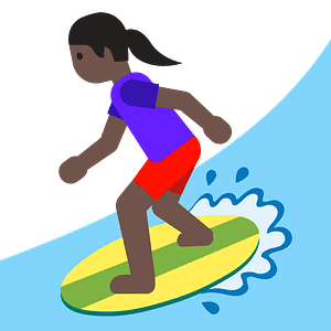 Woman surfing