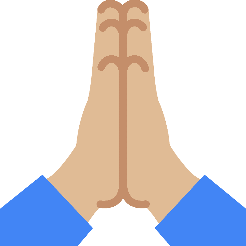 Folded hands