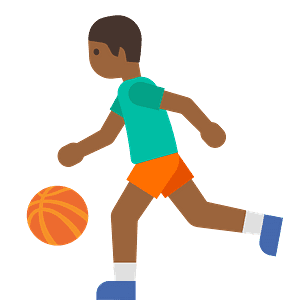 Person bouncing ball