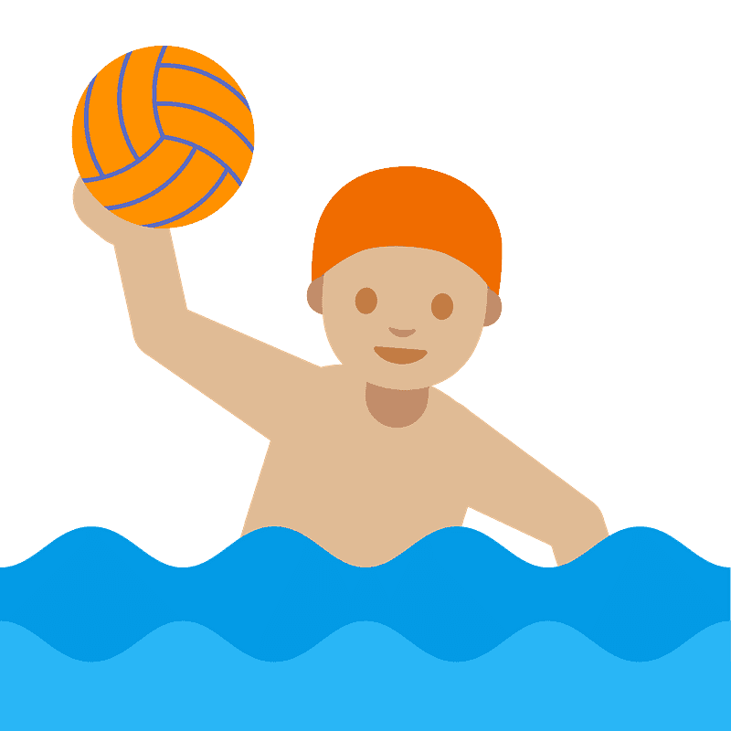 Man playing water polo