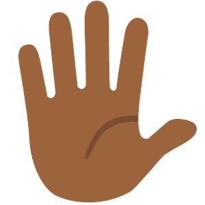 Hand with fingers splayed