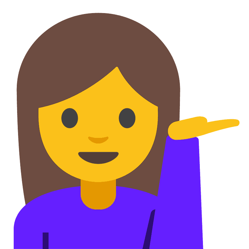 Woman tipping hand