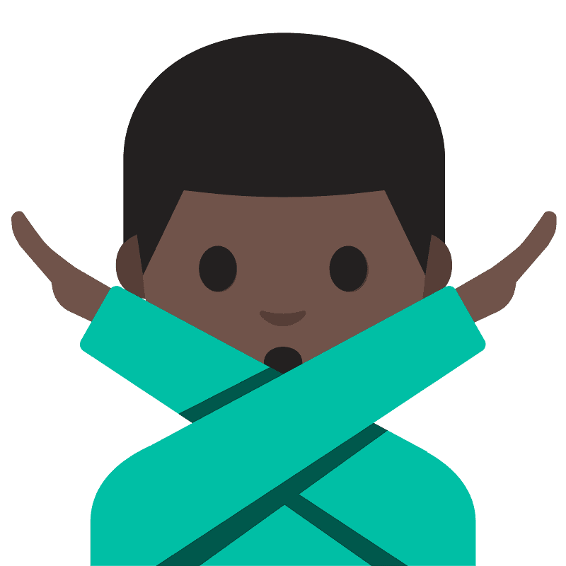 Man gesturing NO