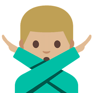 Man gesturing NO