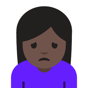 Person frowning