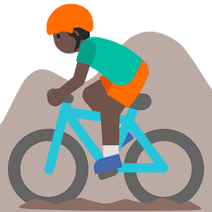Man mountain biking