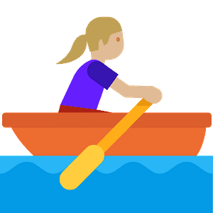Woman rowing boat