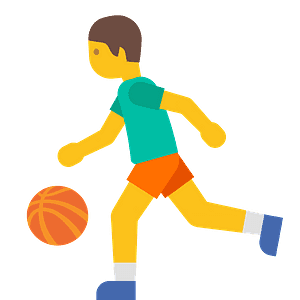 Man bouncing ball