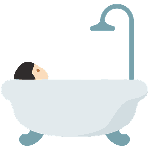 Person taking bath