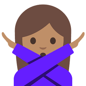 Woman gesturing NO
