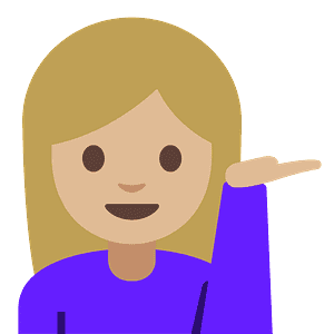 Woman tipping hand