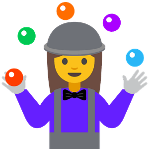 Woman juggling