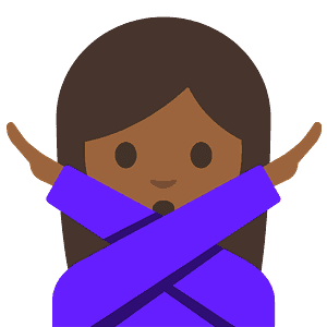 Woman gesturing NO
