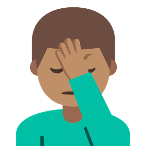 Man facepalming