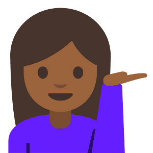 Person tipping hand