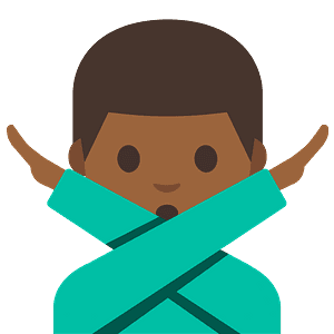 Man gesturing NO