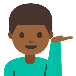 Man tipping hand