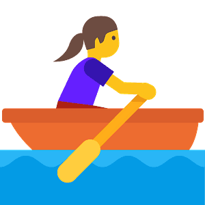 Woman rowing boat