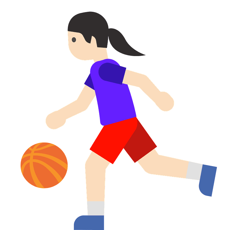 Woman bouncing ball