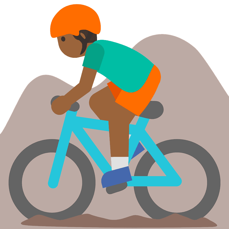 Man mountain biking