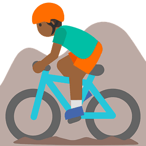 Man mountain biking