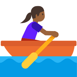 Woman rowing boat