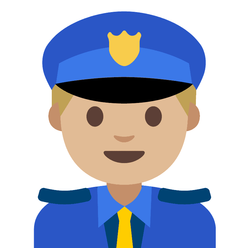 Warna kulit gelap polisi wanita