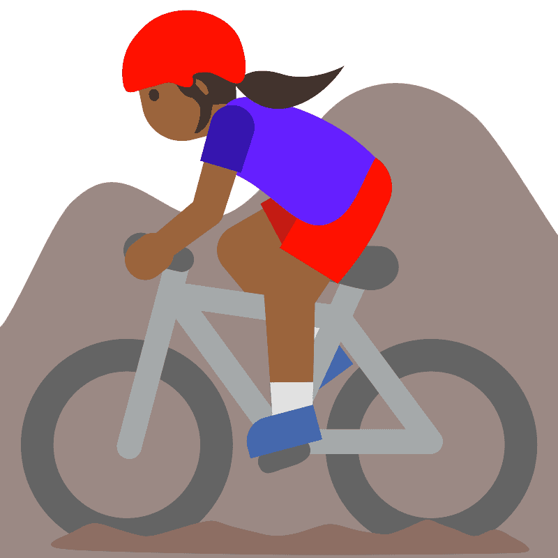 Woman mountain biking