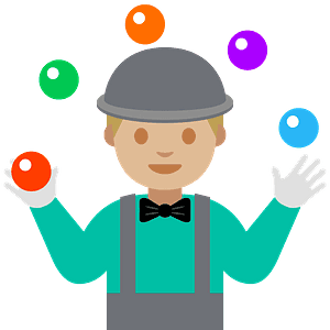 Man juggling