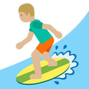 Person surfing