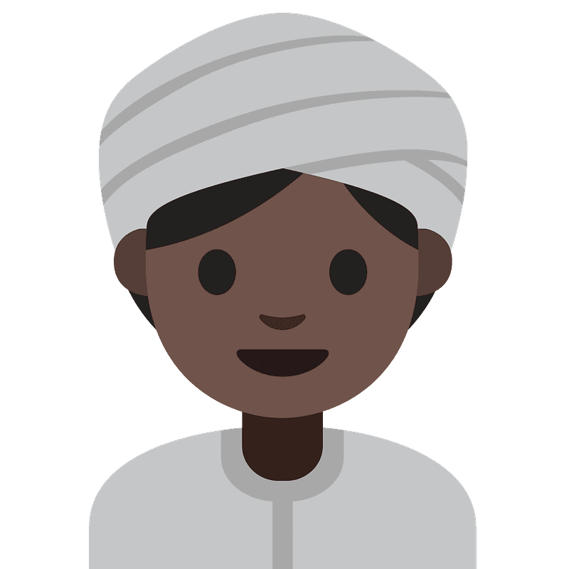 Peau foncée femme en turban 