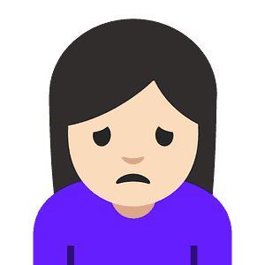Person frowning