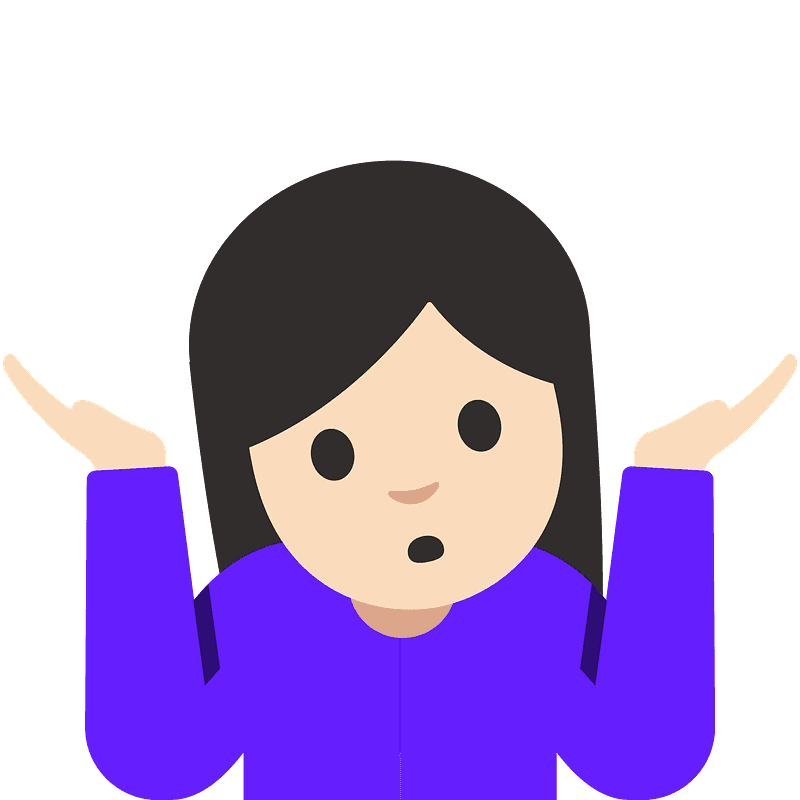 Woman shrugging