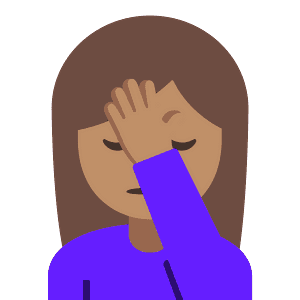 Woman facepalming