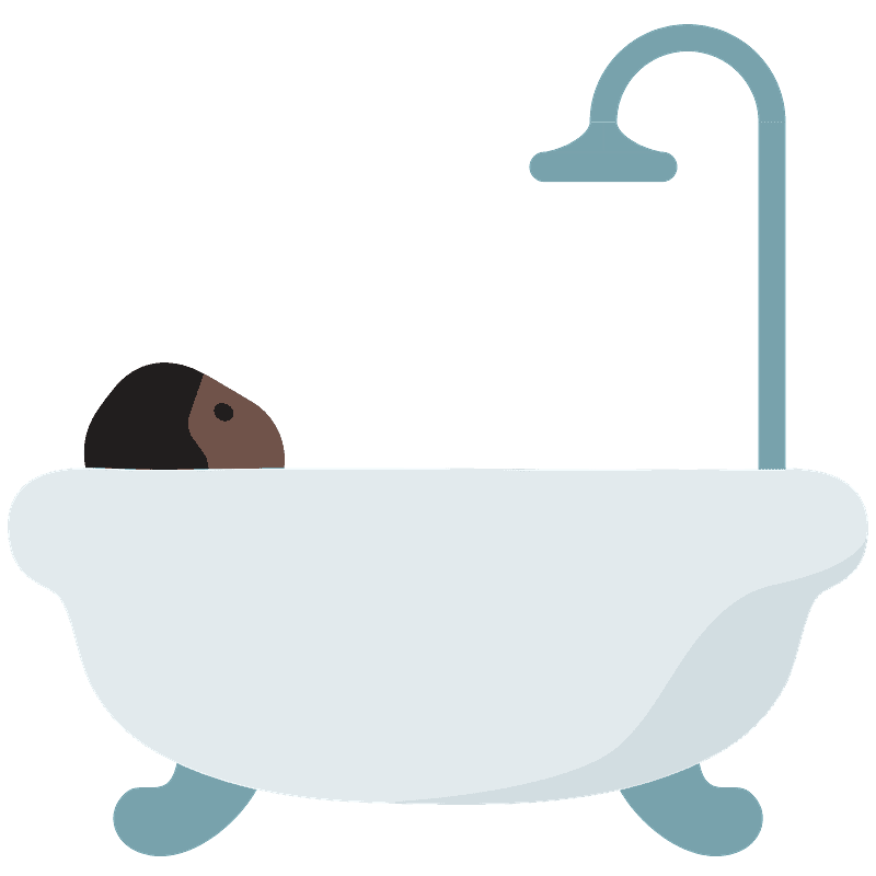 Person taking bath