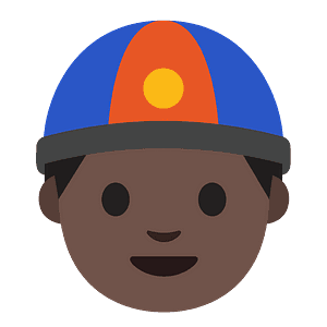 Person with skullcap
