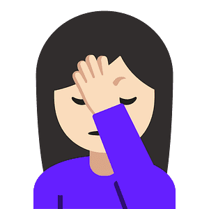Person facepalming