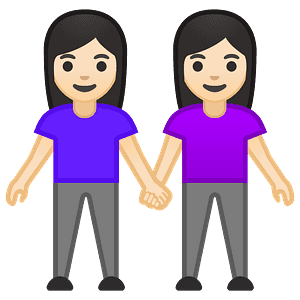 Women holding hands