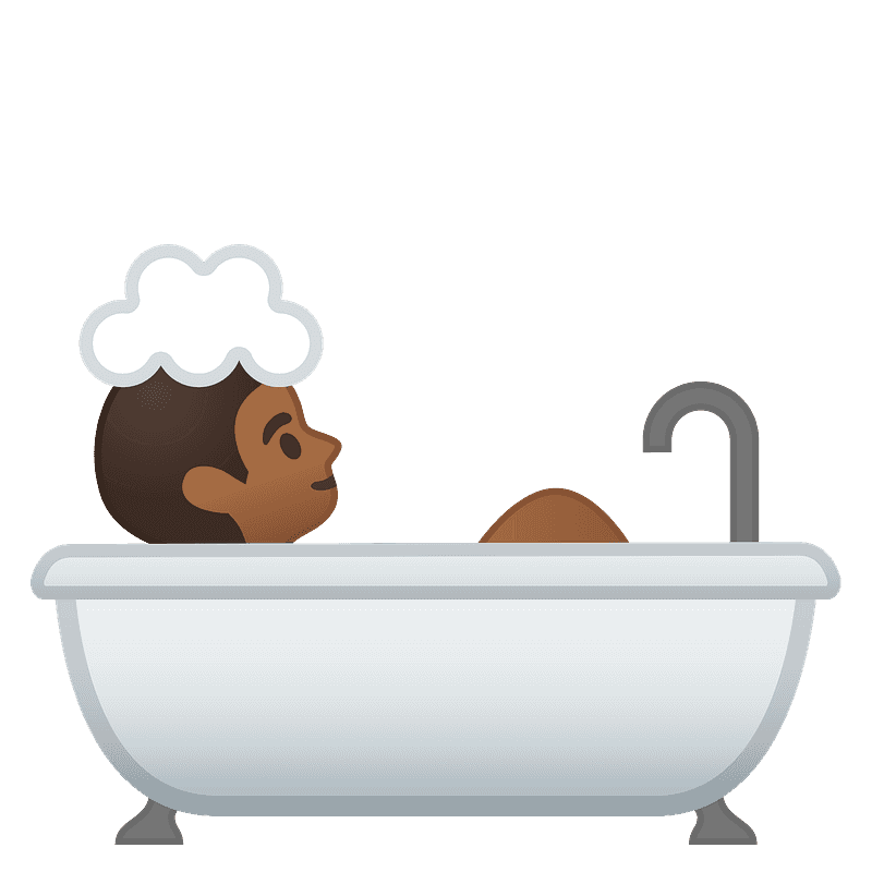Person taking bath