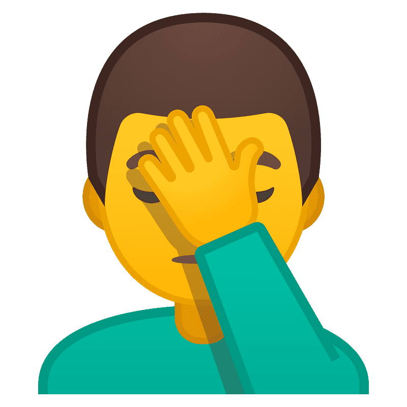 Man facepalming