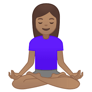 Woman in lotus position