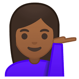 Woman tipping hand