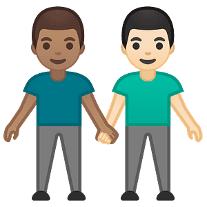 Men holding hands