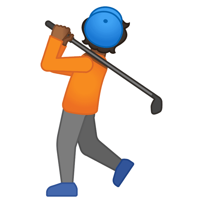 Person golfing