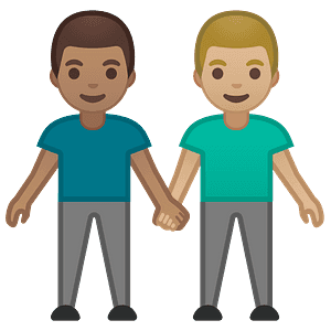 Men holding hands
