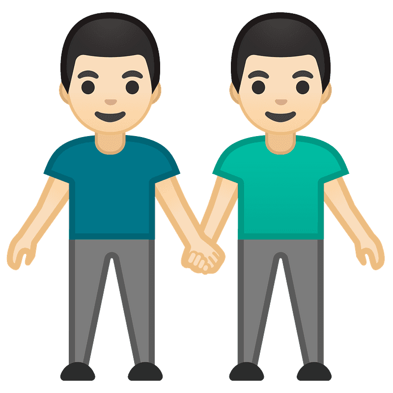 薄い肌色 手をつなぐ男性