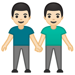 Men holding hands
